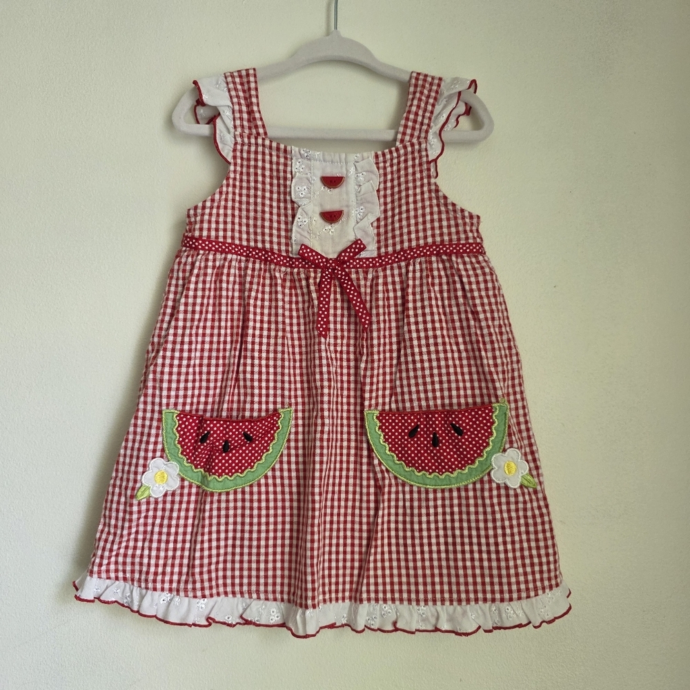 YOUNGLAND DRESS Baby Toodler 24 Months, Red/White plaid